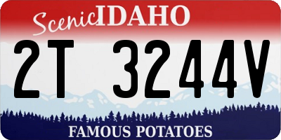 ID license plate 2T3244V