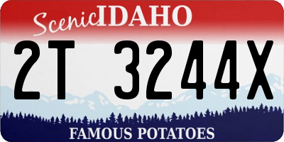 ID license plate 2T3244X