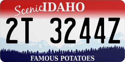 ID license plate 2T3244Z