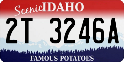 ID license plate 2T3246A
