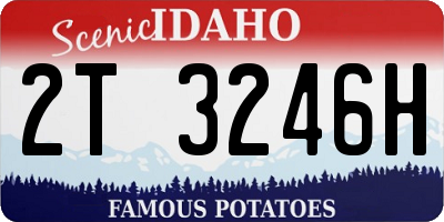 ID license plate 2T3246H
