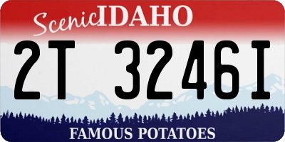 ID license plate 2T3246I
