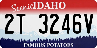 ID license plate 2T3246V