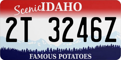 ID license plate 2T3246Z