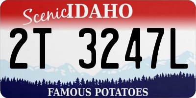 ID license plate 2T3247L