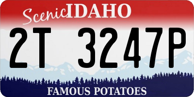 ID license plate 2T3247P