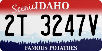 ID license plate 2T3247V