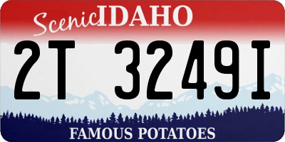 ID license plate 2T3249I