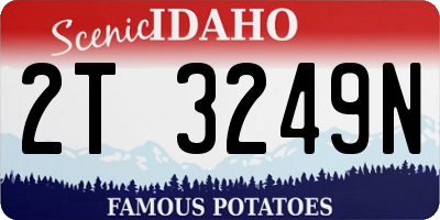 ID license plate 2T3249N