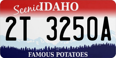 ID license plate 2T3250A