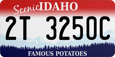 ID license plate 2T3250C
