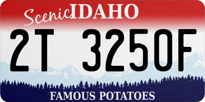 ID license plate 2T3250F