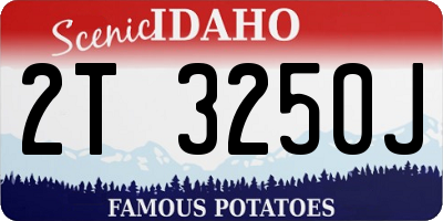 ID license plate 2T3250J