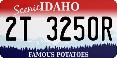 ID license plate 2T3250R
