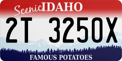 ID license plate 2T3250X