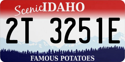 ID license plate 2T3251E