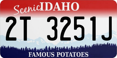 ID license plate 2T3251J