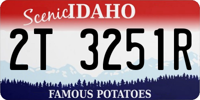 ID license plate 2T3251R