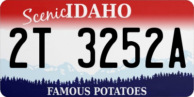ID license plate 2T3252A