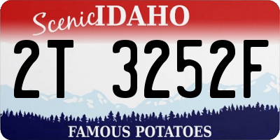 ID license plate 2T3252F