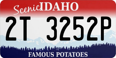 ID license plate 2T3252P