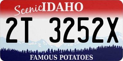 ID license plate 2T3252X