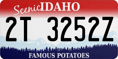 ID license plate 2T3252Z