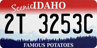 ID license plate 2T3253C