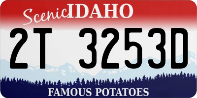 ID license plate 2T3253D