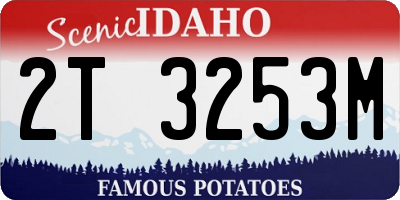 ID license plate 2T3253M
