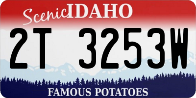 ID license plate 2T3253W