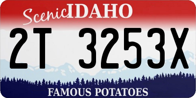 ID license plate 2T3253X