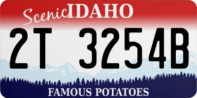 ID license plate 2T3254B