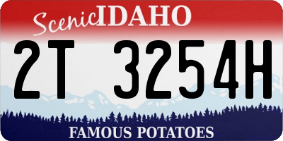 ID license plate 2T3254H