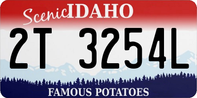 ID license plate 2T3254L