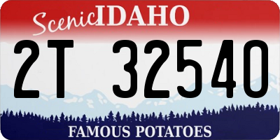 ID license plate 2T3254O