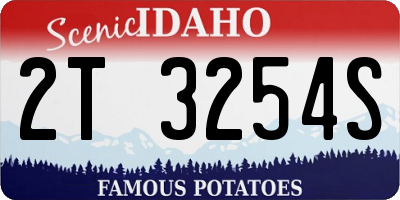 ID license plate 2T3254S