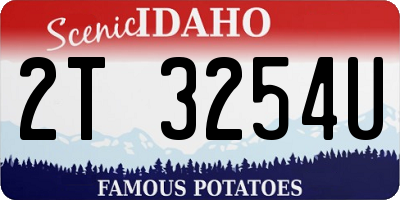 ID license plate 2T3254U