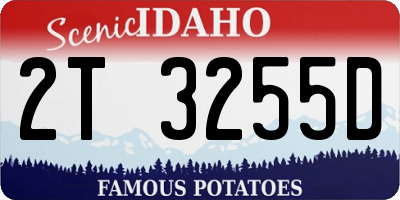 ID license plate 2T3255D