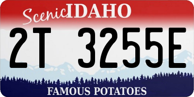 ID license plate 2T3255E