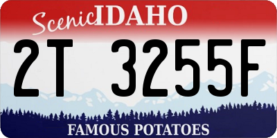 ID license plate 2T3255F