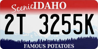 ID license plate 2T3255K