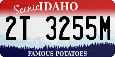 ID license plate 2T3255M