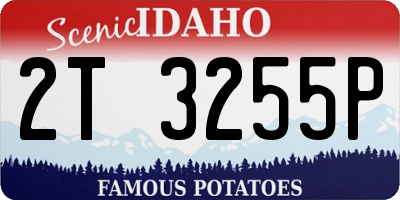 ID license plate 2T3255P