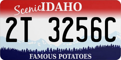 ID license plate 2T3256C