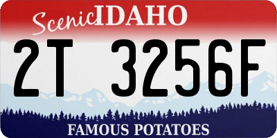 ID license plate 2T3256F