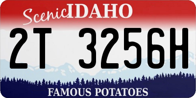 ID license plate 2T3256H