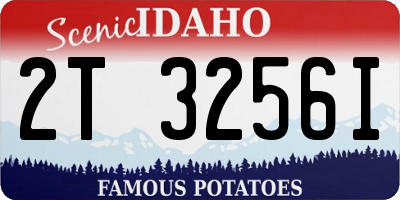ID license plate 2T3256I