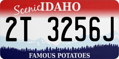 ID license plate 2T3256J