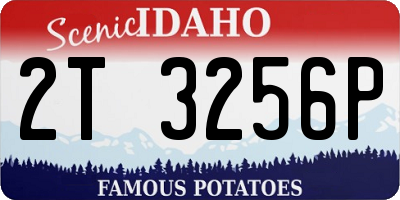 ID license plate 2T3256P